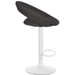 Lot de 2 tabourets de bar Olinda en tissu gris foncé