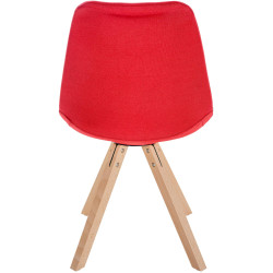 Chaise Sofia, tissu Square, rouge