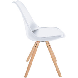 Chaise Sofia, en plastique, ronde, blanche