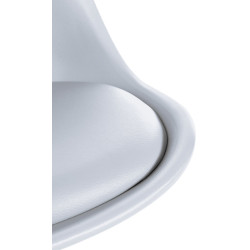 Chaise Sofia, en plastique, carrée, blanche