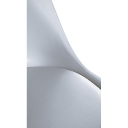 Chaise Sofia, en plastique, carrée, blanche