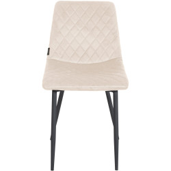 Fauteuil Telde, velours, crème