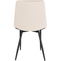 Fauteuil Telde, velours, crème