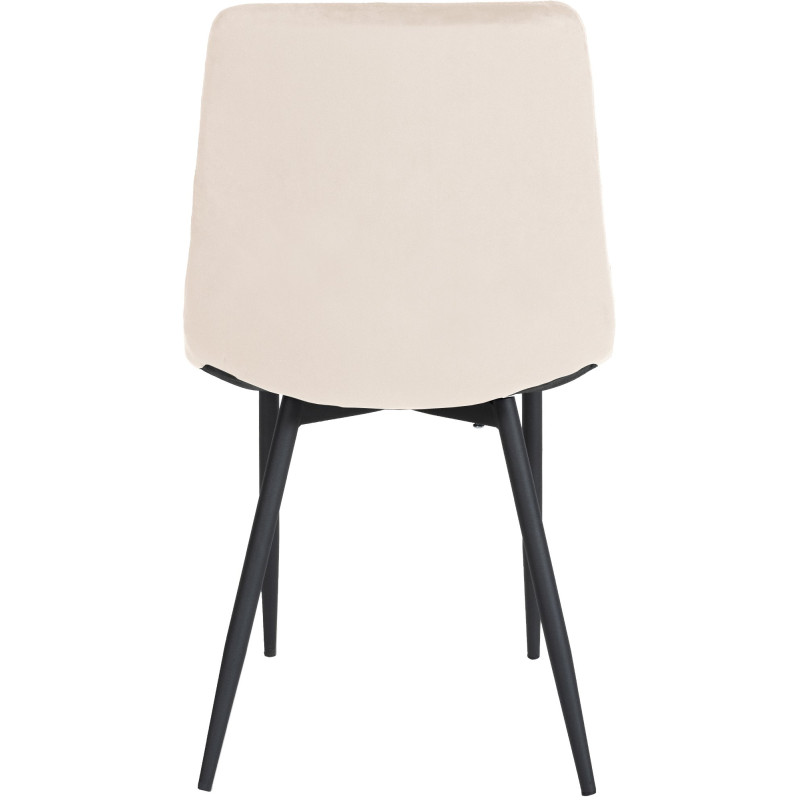 Fauteuil Telde, velours, crème