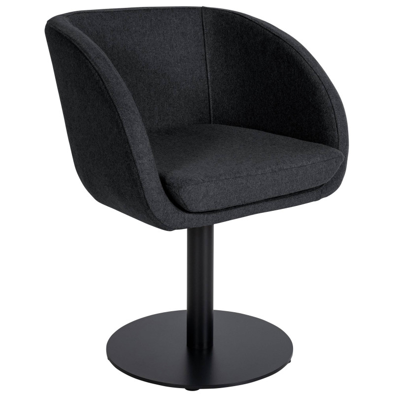 Chaise Gambo, feutre, anthracite