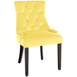 Chaise de salle à manger Aberdeen, velours jaune antique