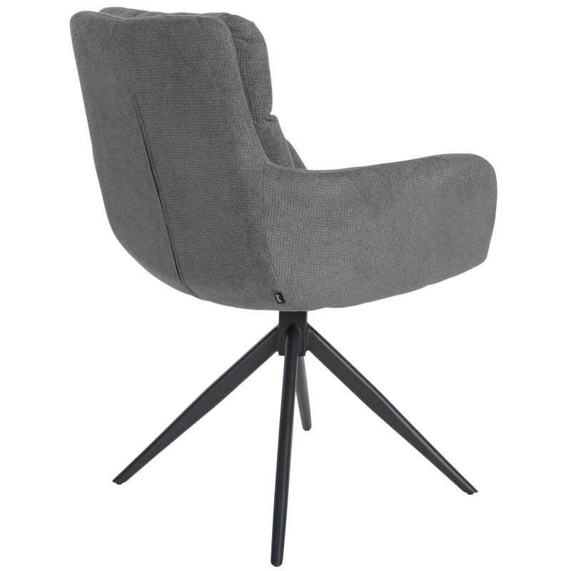 Chaise de salle à manger Vilas, tissu gris