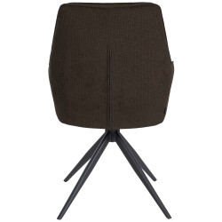 Chaise de salle à manger Jules, tissu marron