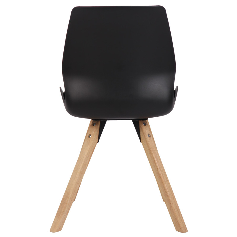 Lot de 2 chaises Luna, en plastique noir