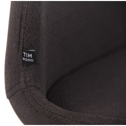 Ensemble de 2 chaises Luna, tissu noir