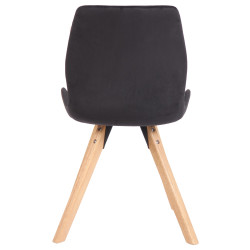 Ensemble de 2 chaises Luna en velours noir