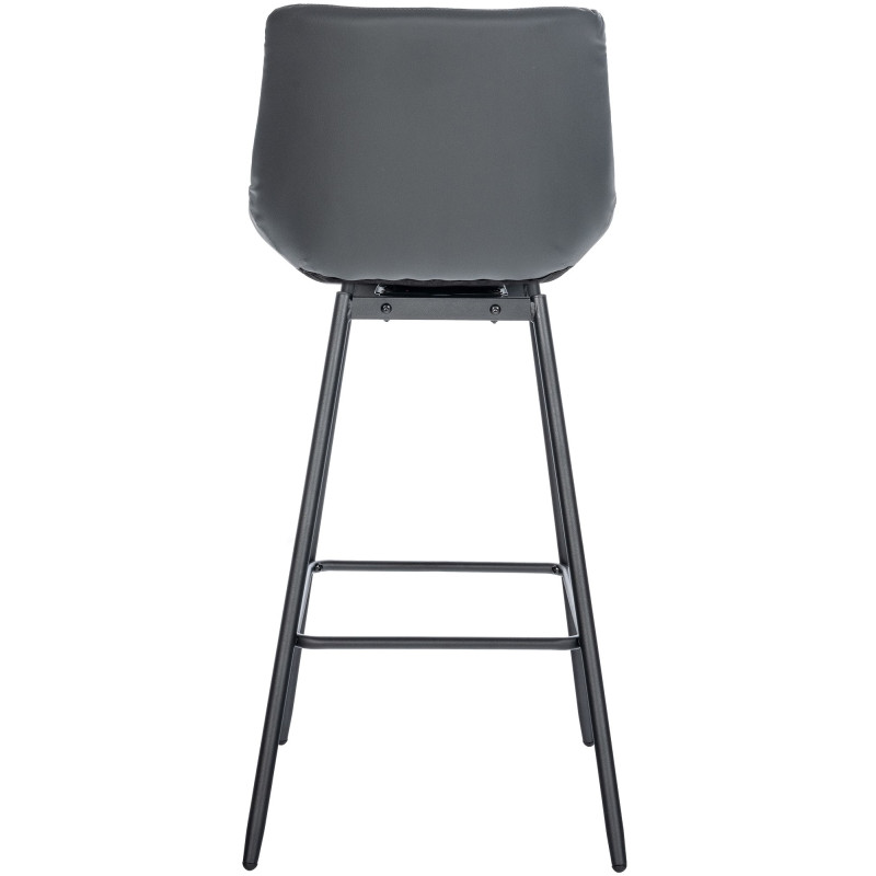 Tabouret de bar pivotant Weston en similicuir gris