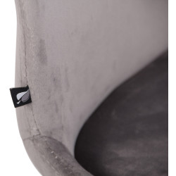 Ensemble de 2 fauteuils Luna en velours gris