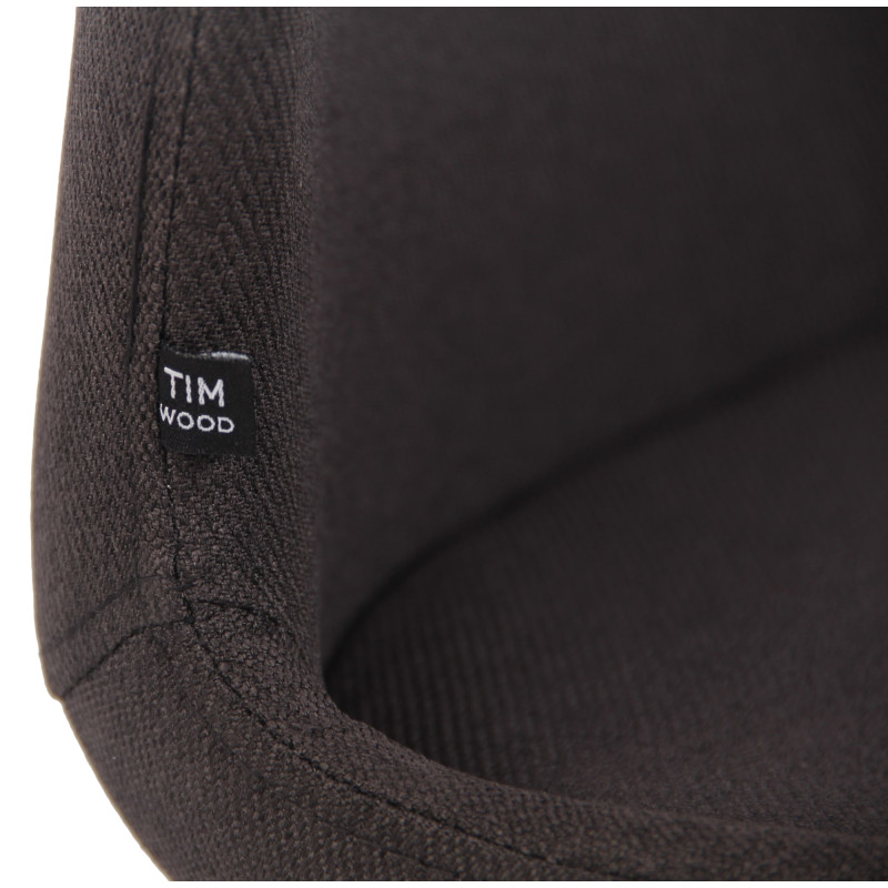 Ensemble de 4 chaises Luna, tissu noir