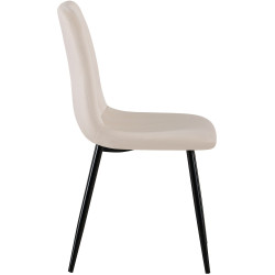 Fauteuil en velours Dijon couleur crème