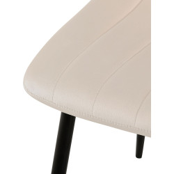 Fauteuil en velours crème Dijon