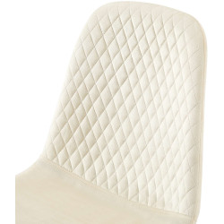 Fauteuil Giverny, velours, crème