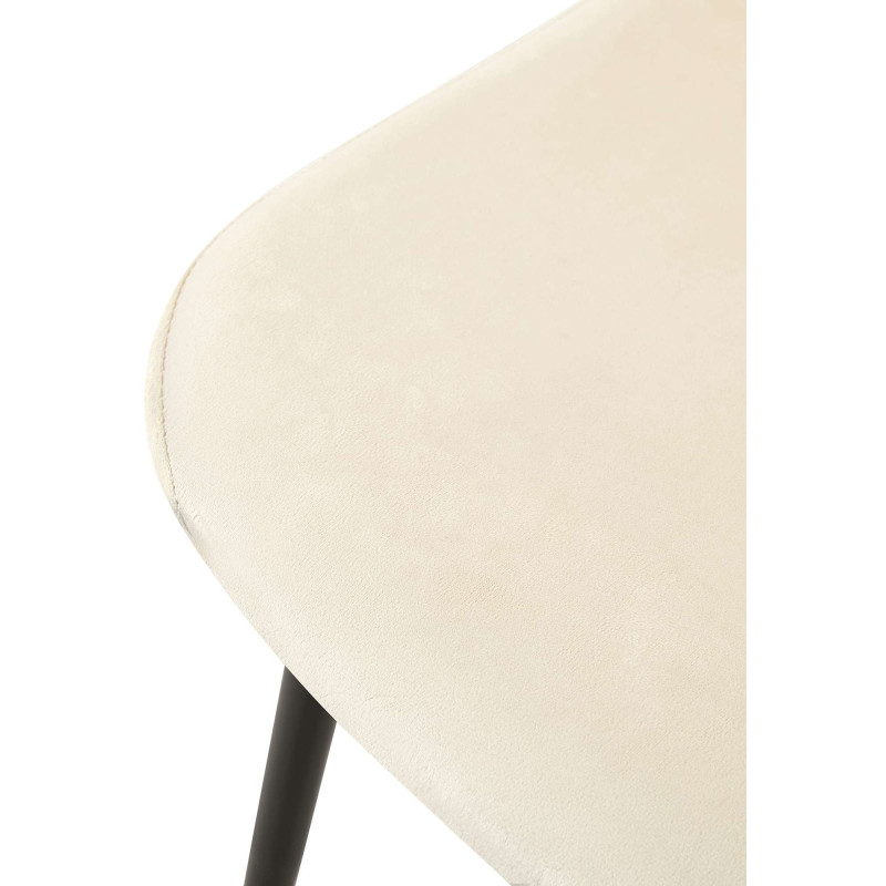 Fauteuil Giverny, velours, crème