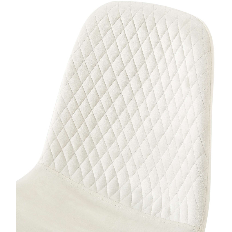 Fauteuil Giverny, velours, blanc crème