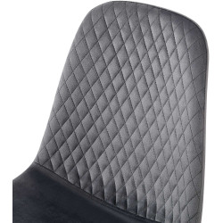 Fauteuil Giverny, velours gris foncé