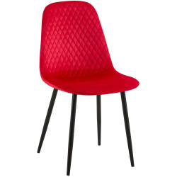 Fauteuil Giverny, velours rouge