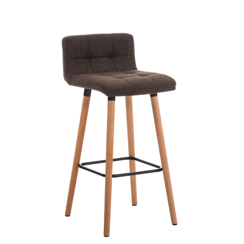 Tabouret de bar en tissu Lincoln brun