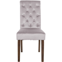 Ensemble de 2 chaises de salle à manger Lisburn en velours gris