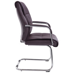 Ensemble de 2 chaises visiteurs Sievert marron