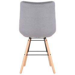 Ensemble de 2 chaises Leni en velours gris