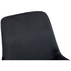 Ensemble de 4 chaises de salle à manger Victoria, velours, noir