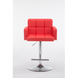 Tabouret de bar Los Angeles simili cuir C rouge