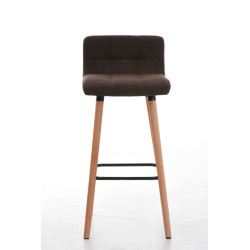 Tabouret de bar en tissu Lincoln brun