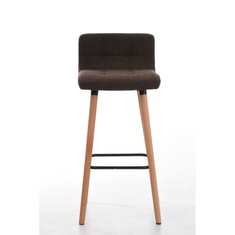 Tabouret de bar en tissu Lincoln brun