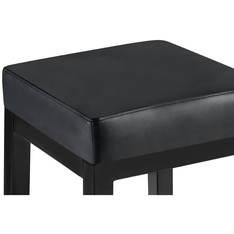 Sgabello da bar Taylor B85 in similpelle nera