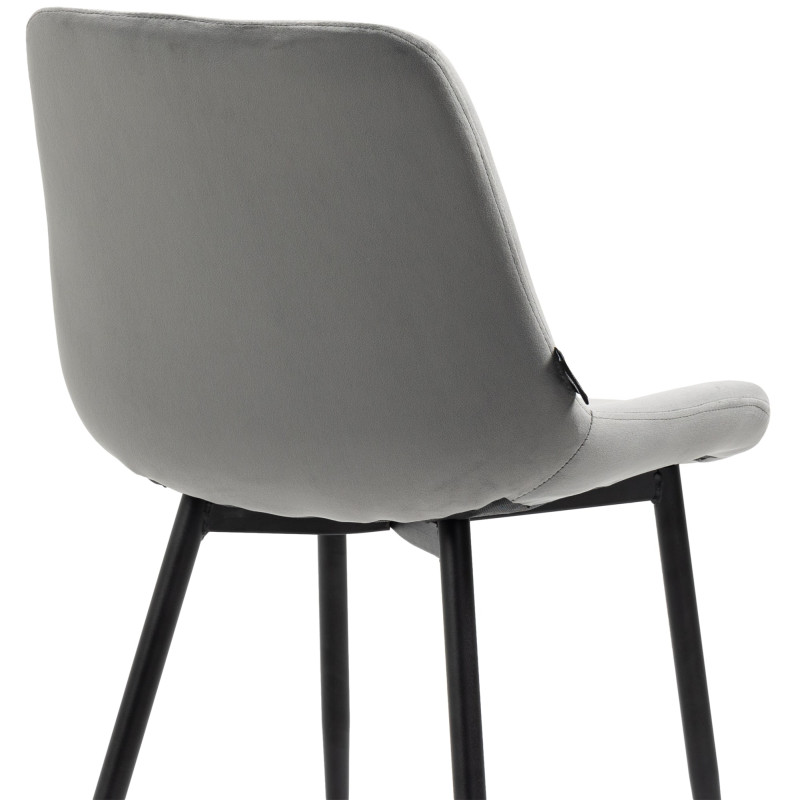 Ensemble de 2 chaises de salle à manger Victoria, velours gris