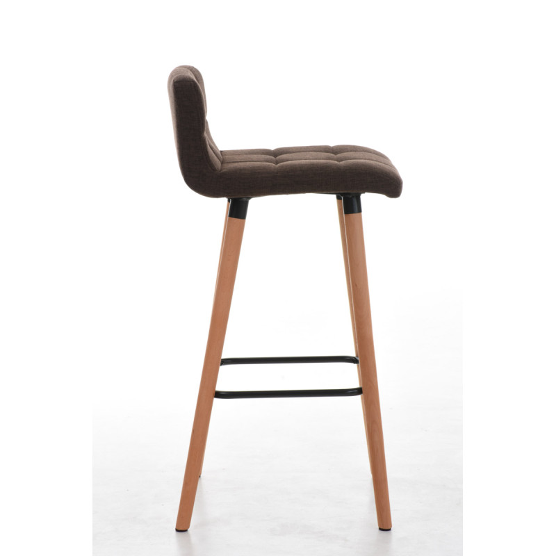 Tabouret de bar en tissu Lincoln brun