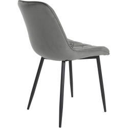 Ensemble de 4 chaises Springs en velours gris