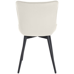 Ensemble de 2 chaises Largo en velours crème