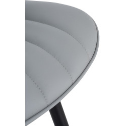 Ensemble de 2 chaises Brady, similicuir, grises