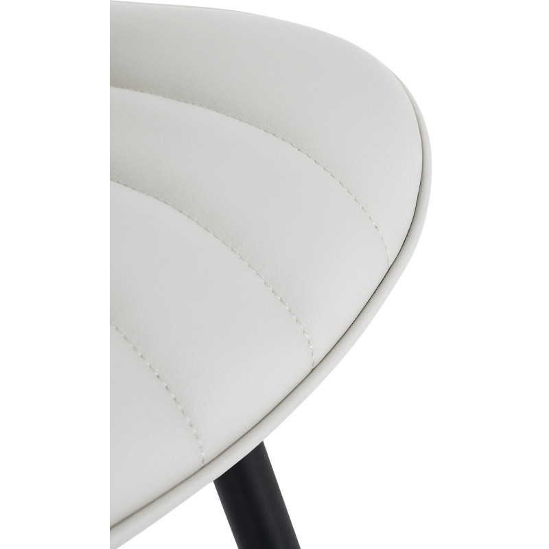 Ensemble de 2 chaises Brady, similicuir, blanches