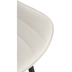 Ensemble de 2 chaises Brady en velours crème