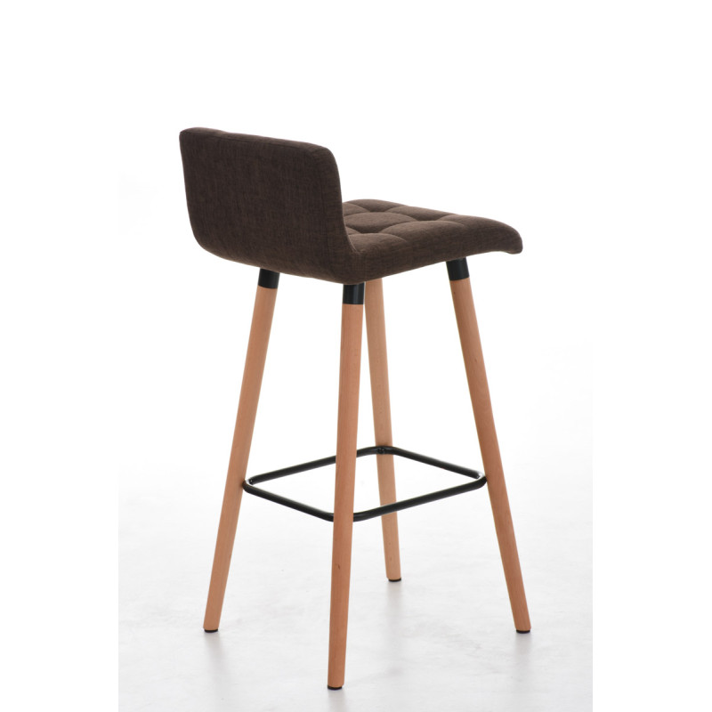 Tabouret de bar en tissu Lincoln brun
