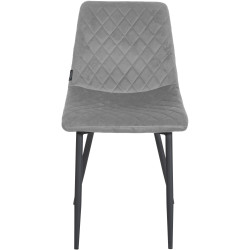 Ensemble de 4 chaises Telde en velours gris