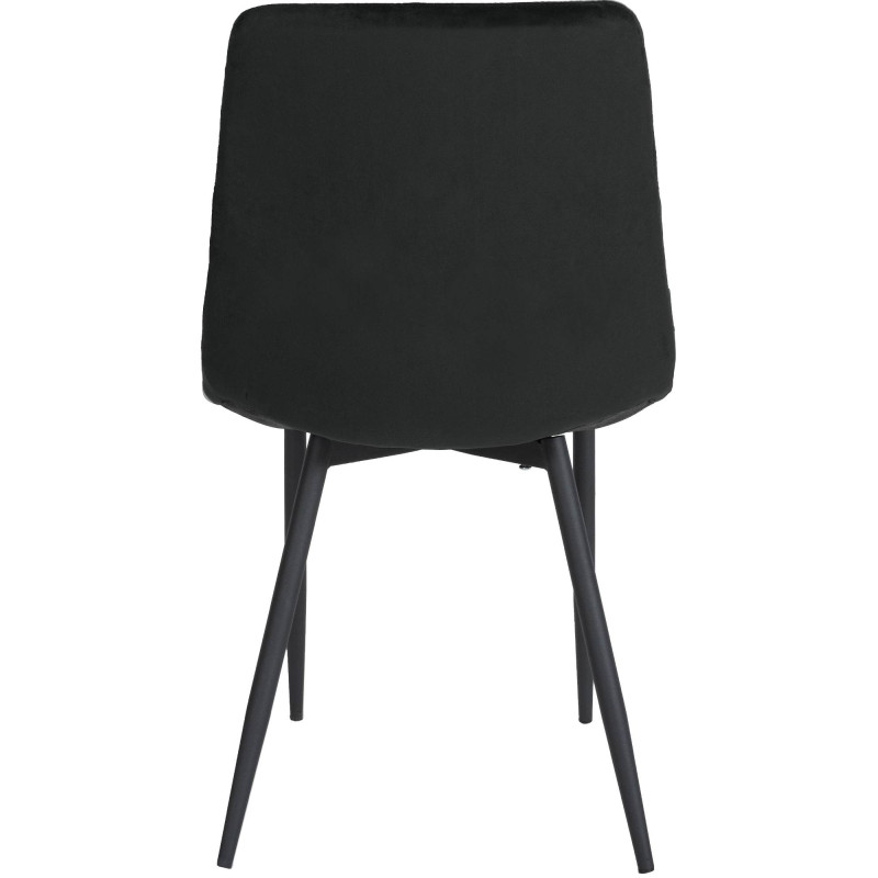 Ensemble de 4 chaises Telde en velours noir