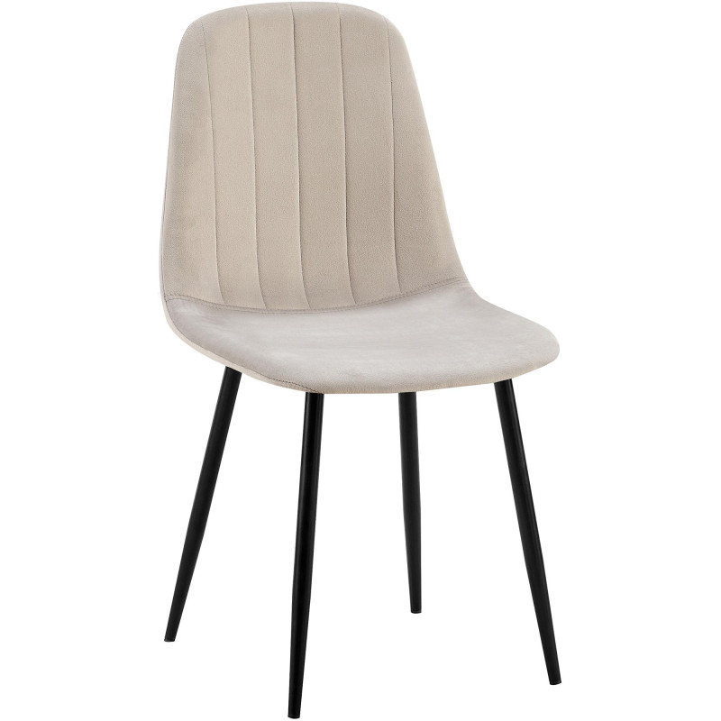 Chaise de salle à manger Baxter, velours gris