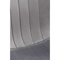 Chaise de salle à manger Baxter, velours gris foncé