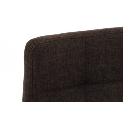 Tabouret de bar en tissu Lincoln brun