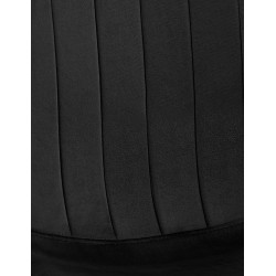 Chaise de salle à manger Baxter, velours, noire