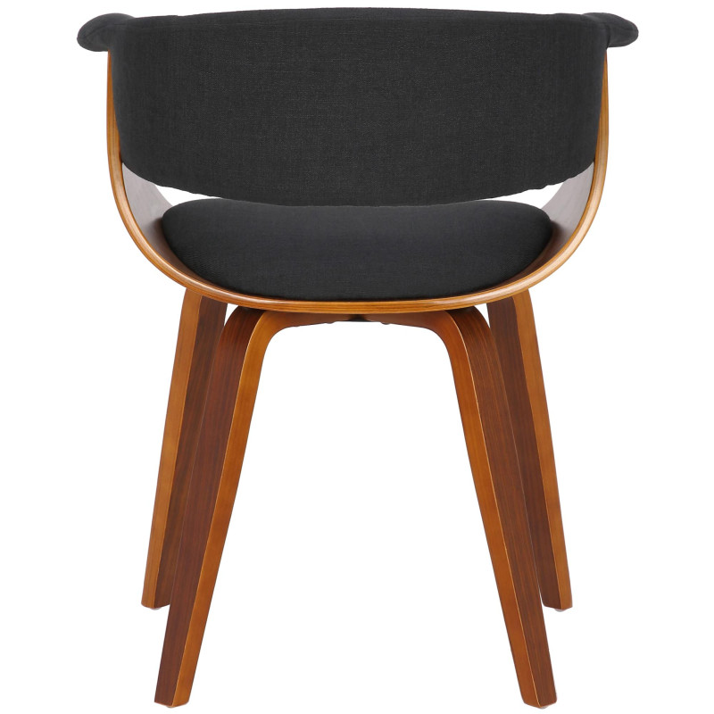 Ensemble de 2 chaises Bruce, tissu noyer/noir