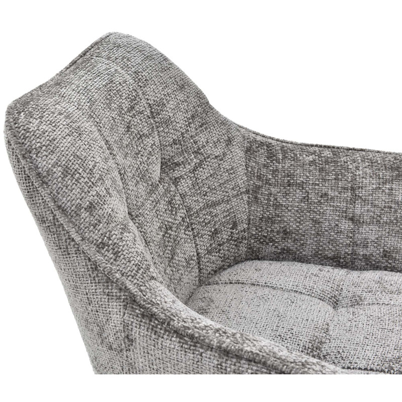 Chaise de salle à manger Scott, tissu gris foncé